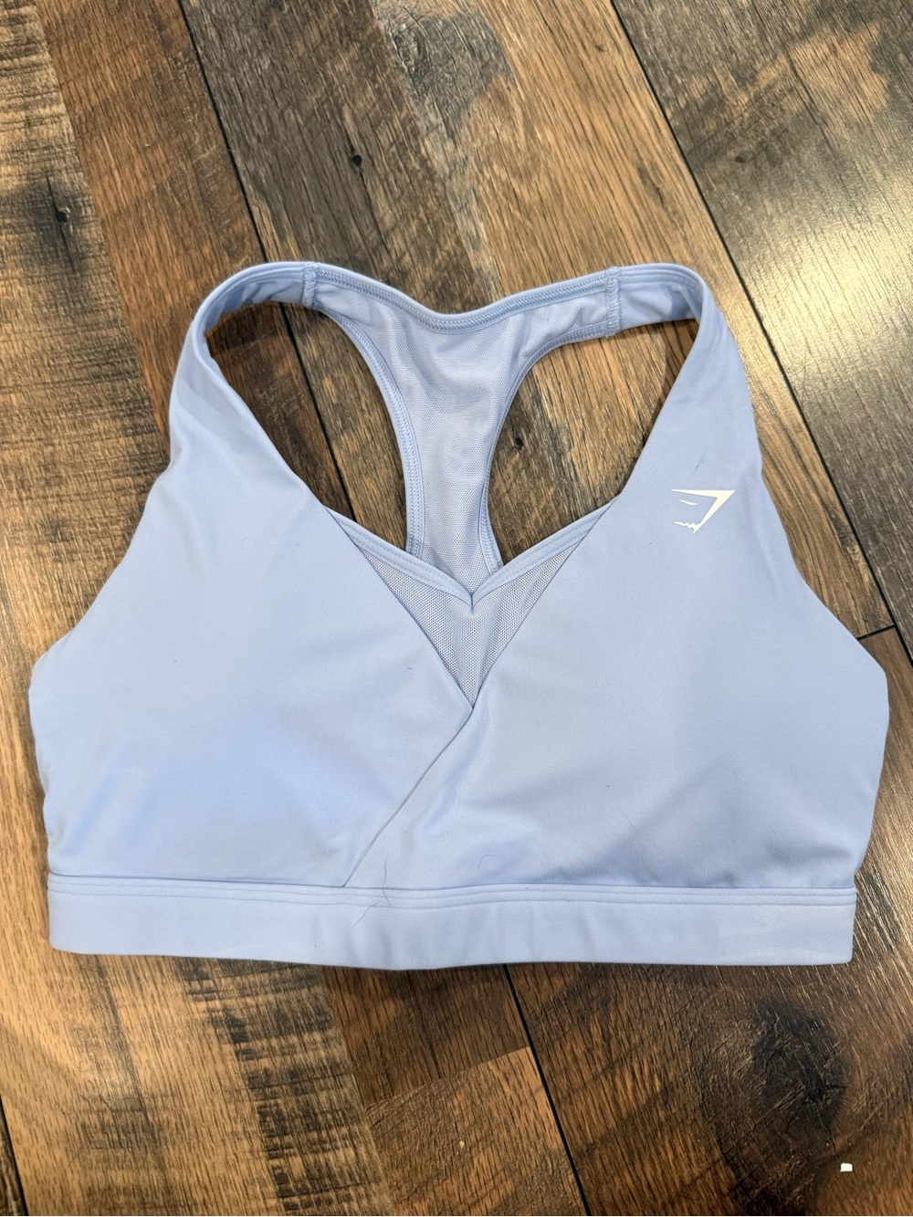 Gymshark Pale Blue Racerback V-Neck Sports Bra